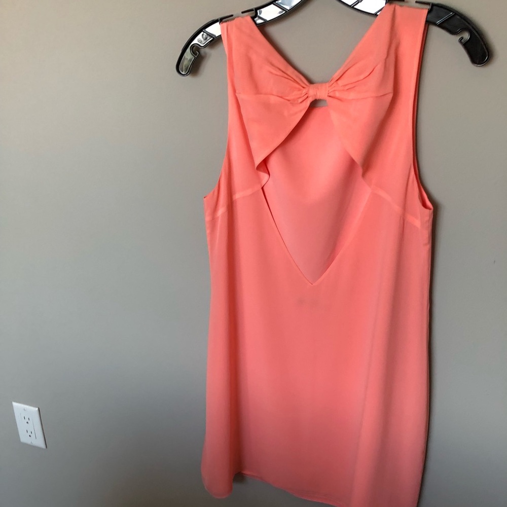 Coral Alice and Olivia Open Back Dress